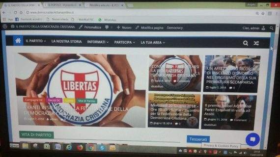 “COMUNICO ERGO SUM”: sta decollando in modo vertiginoso il nuovo sito internet ufficiale della DC – www.democraziacristianaonline.it >