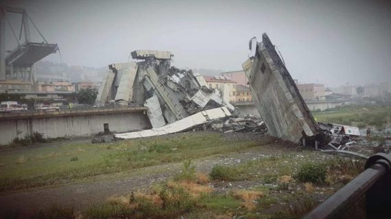 L’IMMANE TRAGEDIA ACCADUTA A GENOVA: ORE 12 DEL 14-08-2018.