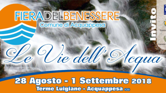 GRANDE ATTESA PER LA “FIERA DEL BENESSERE” CHE SI SVOLGERA’ DAL 28 AGOSTO AL 1 SETTEMBRE 2018 ALLE TERME LUIGIANE DI ACQUAPPESA (CS).