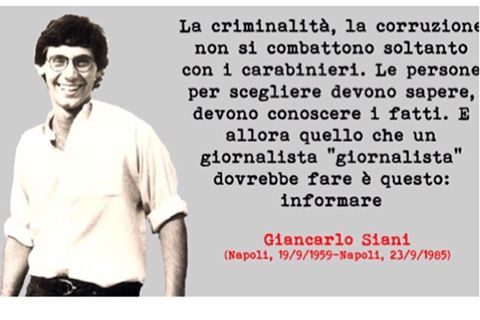 Giancarlo Siani: il giornalista scomodo ucciso 33 anni fa dalla camorra.