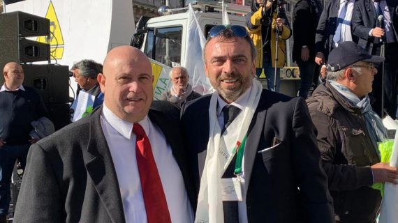 Una delegazione della Democrazia Cristiana presente alla manifestazione di protesta degli NCC a Roma il 29-11-2018