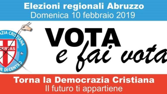 QUATTRO BUONE RAGIONI PER VOTARE DEMOCRAZIA CRISTIANA ALLE ELEZIONI REGIONALI DELL’ABRUZZO DI DOMENICA 10 FEBBRAIO 209.