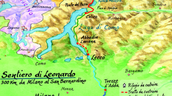 Nasce il Sentiero di Leonardo, le tappe tra Italia e Svizzera.