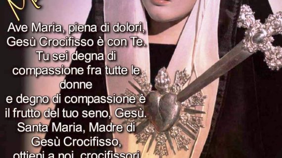 LA MEMORIA DELLA BEATA VERGINE MARIA ADDOLORATA (15 settembre).