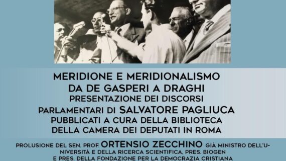 Un convegno di grande attualità a Muro Lucano (PZ) sul tema: “Meridione e Meridionalismo, da De Gasperi a Draghi”.