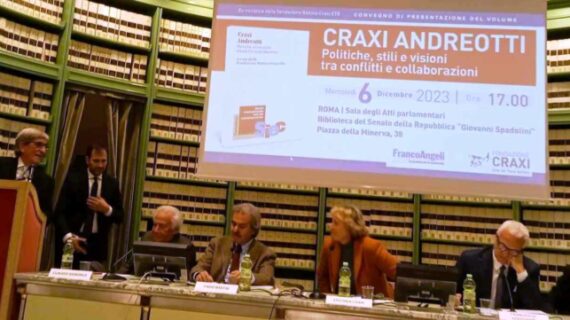 PRESENTATO A ROMA IL 6 DICEMBRE 2023 AL SENATO DELLA REPUBBLICA IL LIBRO “CRAXI ANDREOTTI: POLITICHE STILI E VISIONI TRA CONFLITTI E COLLABORAZIONI”