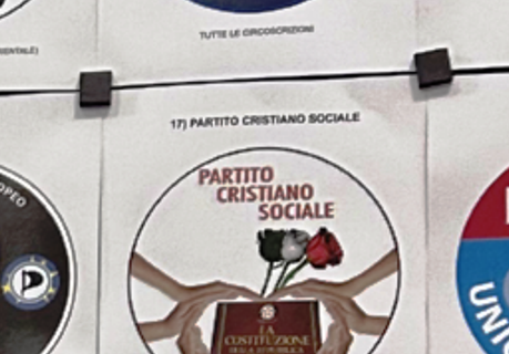 IL SIMBOLO DEL PARTITO CRISTIANO SOCIALE E’ STATO REGOLARMENTE DEPOSITATO E DUNQUE IL P.C.S. POTRA’ PARTECIPARE ALLE ELEZIONI EUROPEE DEL PROSSIMO 8 E 9 GIUGNO 2024 !